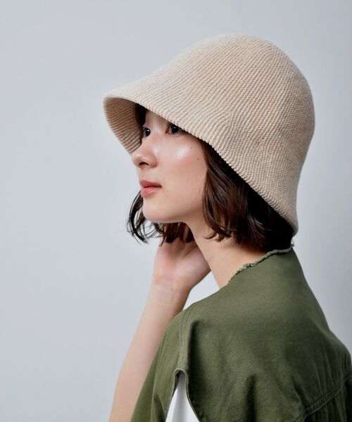 casita(RETRO GIRL)（カシータ）の「ベロアモールハット（ハット・レディース・ブラック/オフホワイト/マスタード/ダークオレンジ・ONE SIZE）」の6枚目の写真