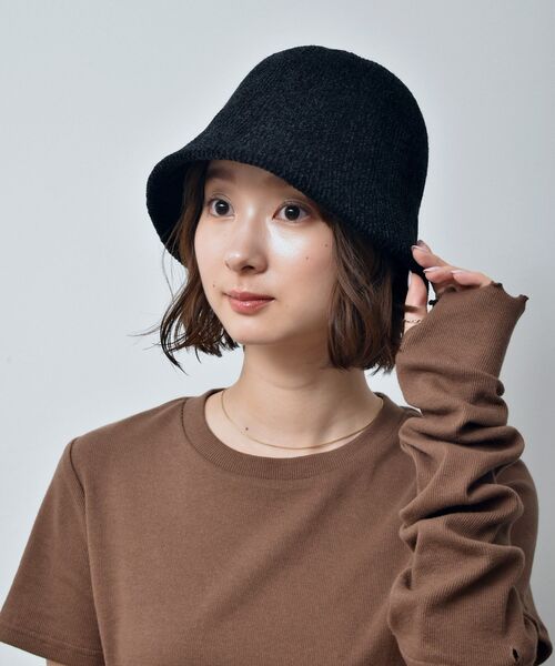 casita(RETRO GIRL)（カシータ）の「ベロアモールハット（ハット・レディース・ブラック/オフホワイト/マスタード/ダークオレンジ・ONE SIZE）」の9枚目の写真