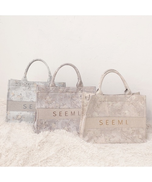 Seemi. byNICECLAUP( シーミーバイナイスクラップ)の「【Seemi】Seemiジャガードトートバッグ(トートバッグ・レディース・ブラック系その他/グレー系その他/ベージュ系その他/サックスブルー系/グレー系その他2・FREE)」の21枚目の写真
