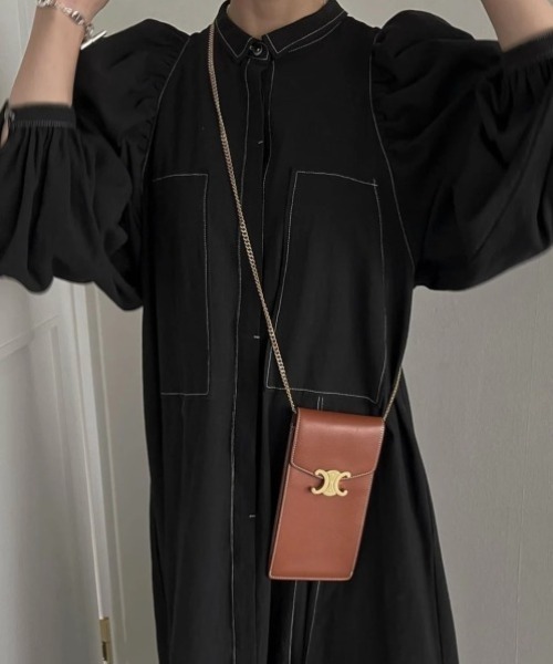 WILLFULLY ボリュームスリーブ コットンワンピース WILLFULLY ボリュームスリーブ コットンワンピース