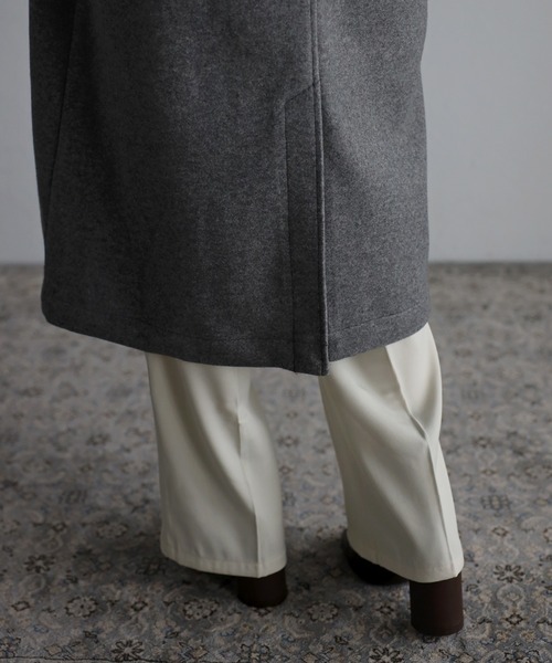 r.（アールドット）の「カットメルトン ステンカラーコート（ステンカラーコート・レディース・ブラック/ライトベージュ/グレー/ベージュ・FREE）」の14枚目の写真