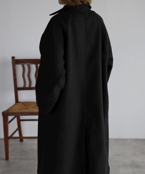 r.（アールドット）の「カットメルトン ステンカラーコート（ステンカラーコート・レディース・ブラック/ライトベージュ/グレー/ベージュ・FREE）」の17枚目の写真