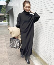 Spick & Span | タートルネックニュアンスニットワンピース(ワンピース)