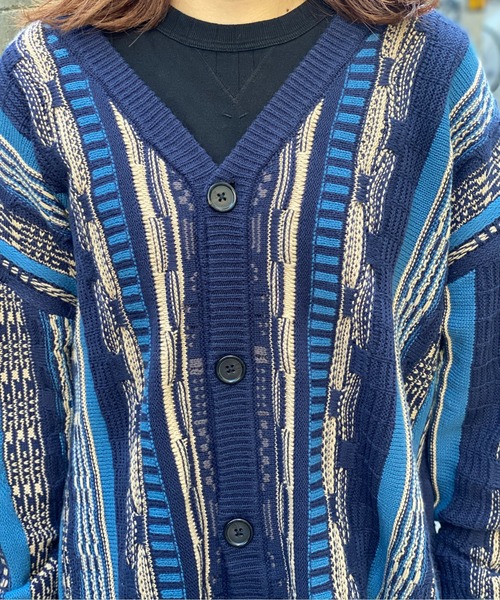 CPCM（シーピーシーエム）の「3D編みニットカーディガン（カーディガン/ボレロ・メンズ・ネイビー/ブラウン/ブラック/アイボリー・FREE）」の11枚目の写真