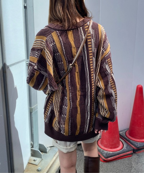 CPCM（シーピーシーエム）の「3D編みニットカーディガン（カーディガン/ボレロ・メンズ・ネイビー/ブラウン/ブラック/アイボリー・FREE）」の17枚目の写真