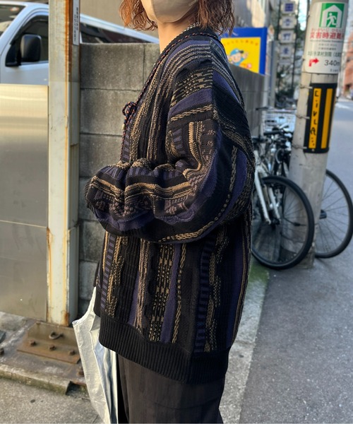 CPCM（シーピーシーエム）の「3D編みニットカーディガン（カーディガン/ボレロ・メンズ・ネイビー/ブラウン/ブラック/アイボリー・FREE）」の20枚目の写真