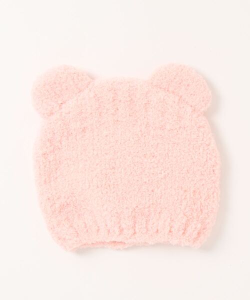 LITTLE GRIN BUDDY（リトル グリンバディ）の「【LITTLE GRIN BUDDY / リトルグリンバディ】【ベビー】やわらかクマ耳ニット帽/Souffle Bear Watch（ニットキャップ/ビーニー・キッズ・ライトピンク/ベージュ/アイボリー・50cm）」の3枚目の写真