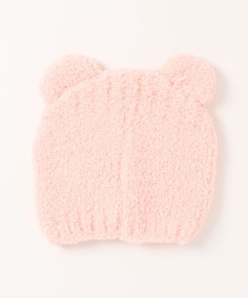 LITTLE GRIN BUDDY（リトル グリンバディ）の「【LITTLE GRIN BUDDY / リトルグリンバディ】【ベビー】やわらかクマ耳ニット帽/Souffle Bear Watch（ニットキャップ/ビーニー・キッズ・ライトピンク/ベージュ/アイボリー・50cm）」の4枚目の写真