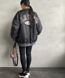 [BEN DAVIS/ベンデイビス] レタードデザイン ビッグシルエットMA-1