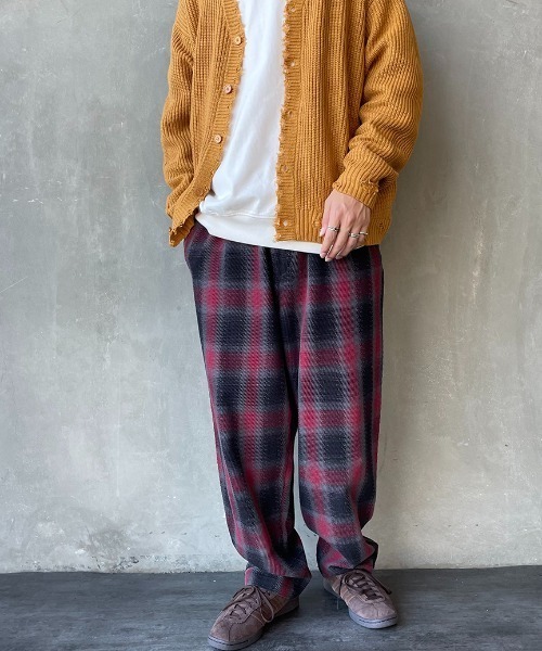 HELLO CALIF（ハローカリフ）の「[HELLO CALIF/ハローカリフ] ヘビーツイル オンブレチェック ネルイージーパンツ（その他パンツ・メンズ・レッド/イエロー/ブラック・L/M）」の3枚目の写真