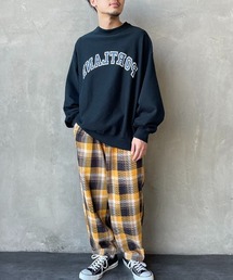 [HELLO CALIF/ハローカリフ] ヘビーツイル オンブレチェック ネルイージーパンツ