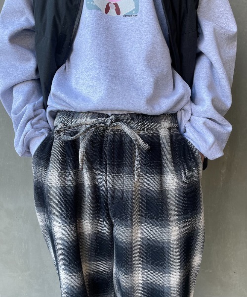HELLO CALIF（ハローカリフ）の「[HELLO CALIF/ハローカリフ] ヘビーツイル オンブレチェック ネルイージーパンツ（その他パンツ・メンズ・レッド/イエロー/ブラック・L/M）」の11枚目の写真