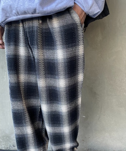 HELLO CALIF（ハローカリフ）の「[HELLO CALIF/ハローカリフ] ヘビーツイル オンブレチェック ネルイージーパンツ（その他パンツ・メンズ・レッド/イエロー/ブラック・L/M）」の12枚目の写真