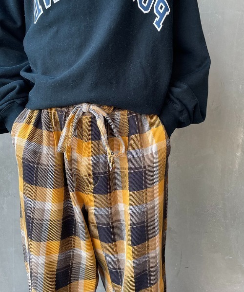 HELLO CALIF（ハローカリフ）の「[HELLO CALIF/ハローカリフ] ヘビーツイル オンブレチェック ネルイージーパンツ（その他パンツ・メンズ・レッド/イエロー/ブラック・L/M）」の20枚目の写真