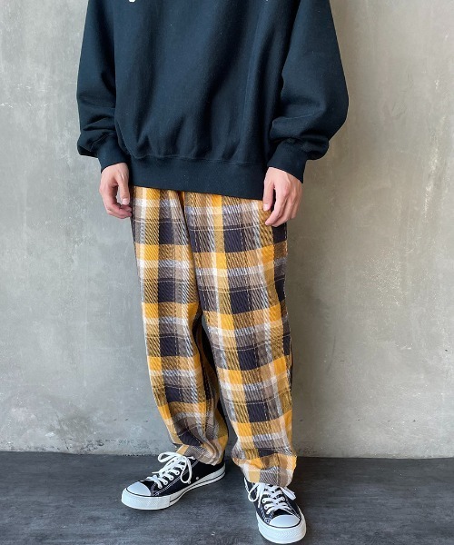 HELLO CALIF（ハローカリフ）の「[HELLO CALIF/ハローカリフ] ヘビーツイル オンブレチェック ネルイージーパンツ（その他パンツ・メンズ・レッド/イエロー/ブラック・L/M）」の14枚目の写真