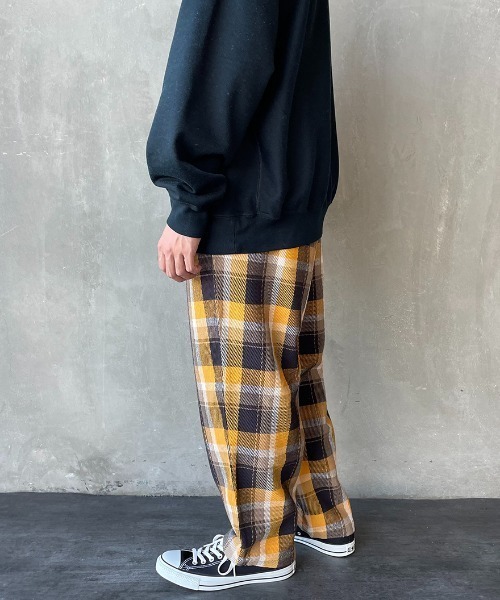 HELLO CALIF（ハローカリフ）の「[HELLO CALIF/ハローカリフ] ヘビーツイル オンブレチェック ネルイージーパンツ（その他パンツ・メンズ・レッド/イエロー/ブラック・L/M）」の15枚目の写真