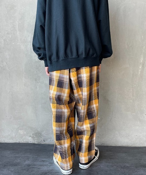 HELLO CALIF（ハローカリフ）の「[HELLO CALIF/ハローカリフ] ヘビーツイル オンブレチェック ネルイージーパンツ（その他パンツ・メンズ・レッド/イエロー/ブラック・L/M）」の16枚目の写真
