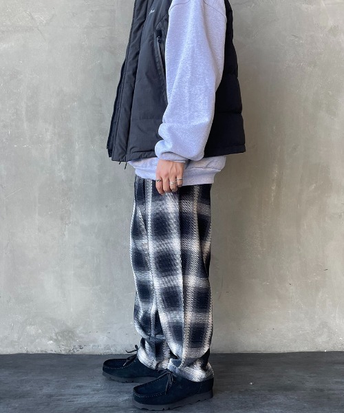 HELLO CALIF（ハローカリフ）の「[HELLO CALIF/ハローカリフ] ヘビーツイル オンブレチェック ネルイージーパンツ（その他パンツ・メンズ・レッド/イエロー/ブラック・L/M）」の9枚目の写真