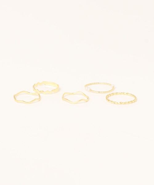 LAC-VERT（ラック・ヴェール）の「シンプルリングセット（リング・レディース・ゴールド/シルバー/その他1・FREE）」の6枚目の写真