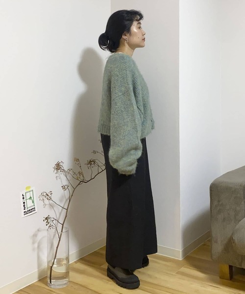 Couleur Meler（クルールメリー）の「Couleur Meler imoko　MIXカラーニットカーディガン（カーディガン/ボレロ・レディース・ブルー系その他/ベージュ系その他/オレンジ系その他・FREE）」の14枚目の写真