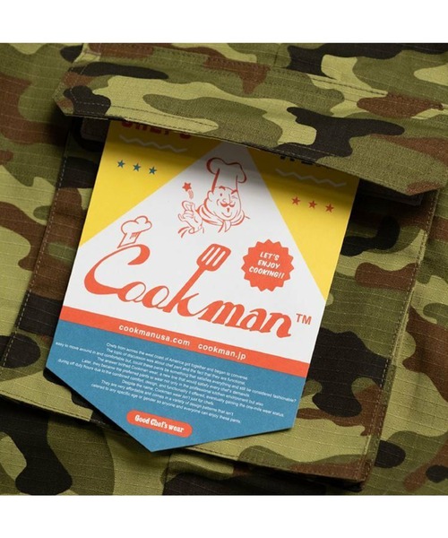 COOKMAN(クックマン)の「COOKMAN CHEF CARGO PANTS「RIPSTOP」/ CAMO GREEN (WOODLAND)(カーゴパンツ・メンズ・グリーン系カモフラージュ・S)」の9枚目の写真