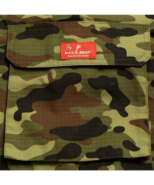 COOKMAN(クックマン)の「COOKMAN CHEF CARGO PANTS「RIPSTOP」/ CAMO GREEN (WOODLAND)(カーゴパンツ・メンズ・グリーン系カモフラージュ・S)」の8枚目の写真