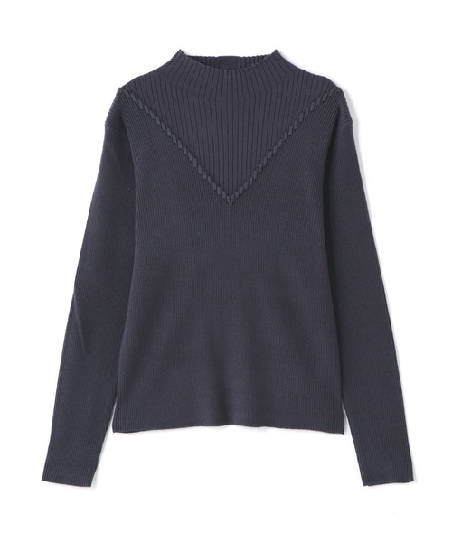 N.（N. Natural Beauty Basic）（エヌエヌナチュラルビューティーベーシック）の「【追加生産】◆デザインネックリブニット（ニット/セーター・レディース・オフホワイト/ライトグリーン/イエロー/モカ/チャコール・MEDIUM）」の22枚目の写真