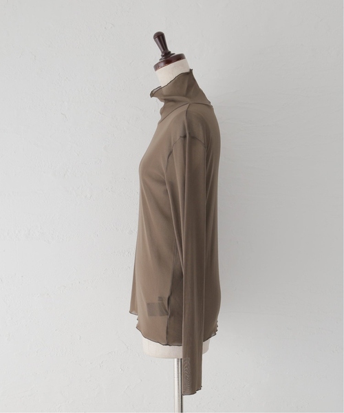 JOURNAL STANDARD（ジャーナルスタンダード）の「《追加2》シアーネットハイネックプルオーバー（Tシャツ/カットソー・レディース・アイボリー/ライトグレー/ブラウン系その他/ブルー系その他・FREE）」の14枚目の写真