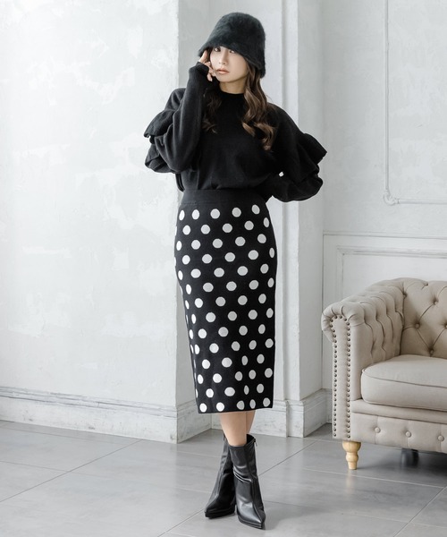 Julia Boutique(ジュリアブティック)の「アンゴラタッチチューリップハット/22659(ハット・レディース・ブラック/ホワイト/ベージュ・ONE)」の9枚目の写真