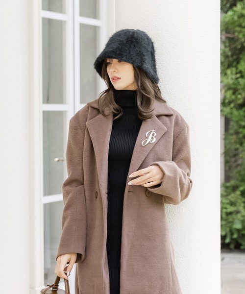 Julia Boutique(ジュリアブティック)の「アンゴラタッチチューリップハット/22659(ハット・レディース・ブラック/ホワイト/ベージュ・ONE)」の11枚目の写真