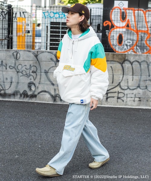 STARTER(スターター)の「∴WEGO/STARTER別注バデッドジャケット(ダウンジャケット/コート・メンズ・ブラック/ホワイト・FREE)」の6枚目の写真