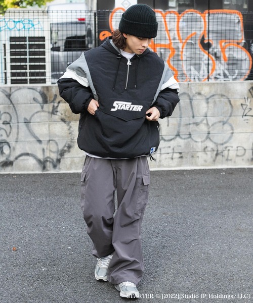 STARTER(スターター)の「∴WEGO/STARTER別注バデッドジャケット(ダウンジャケット/コート・メンズ・ブラック/ホワイト・FREE)」の13枚目の写真