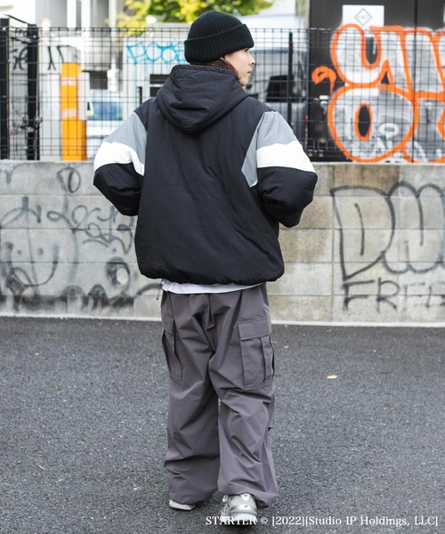 STARTER(スターター)の「∴WEGO/STARTER別注バデッドジャケット(ダウンジャケット/コート・メンズ・ブラック/ホワイト・FREE)」の16枚目の写真