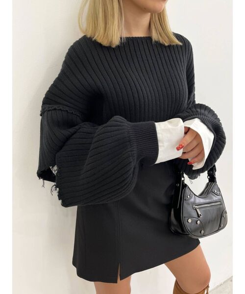 EMODA（エモダ）の「ハイウエストWスリットスカート（スカート・レディース・ベージュ/グリーン/ブラック・SMALL/MEDIUM）」の12枚目の写真