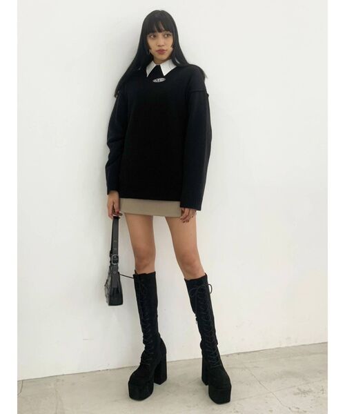 EMODA（エモダ）の「ハイウエストWスリットスカート（スカート・レディース・ベージュ/グリーン/ブラック・SMALL/MEDIUM）」の20枚目の写真