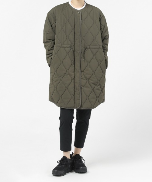 TIGORA(ティゴラ)の「ティゴラ TIGORA パデットキルティングコート(その他アウター・レディース・カーキ/ブラウン・M/XL/S/L)」の2枚目の写真