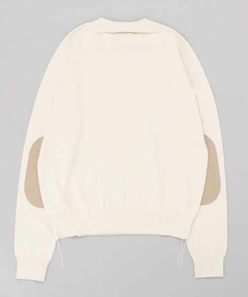 DROIT BELLO(ドロイトベロ)の「DROIT BELLO(ドロイトベロ) フェイクレザーエルボーパッチニット(ニット/セーター・レディース・ブラック/アイボリー・38)」の4枚目の写真