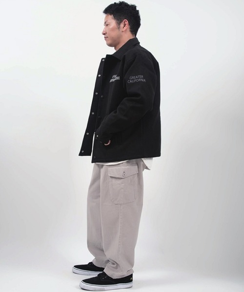 Alil(アリル)の「【Alil】アリル メルトン ロゴ入り コーチジャケット 大人カジュアル(ブルゾン・メンズ・ネイビー/グレイッシュベージュ/ブラック/カーキ・LARGE/MEDIUM/SMALL)」の2枚目の写真