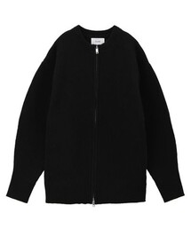 【CLANE/クラネ】ZIP RIB KNIT TOPS/ジップリブニットトップス