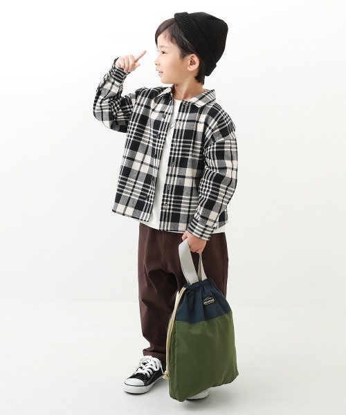 devirock(デビロック)の「バイカラー 持ち手付き巾着袋(トートバッグ・キッズ・ブルーグレー/ブルー/カーキ/ピンク/その他5/その他7/その他6/ブラック・ONE SIZE)」の10枚目の写真