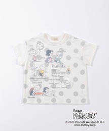 Vintage PEANUTS | PEANUTS/スヌーピーコラボ ドット柄半袖Tシャツ(80~90)(Tシャツ/カットソー)