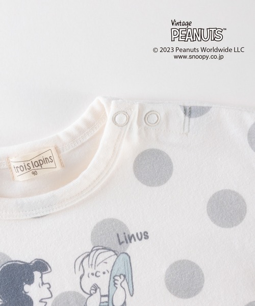 Vintage PEANUTS(ビンテージピーナッツ)の「PEANUTS/スヌーピーコラボ ドット柄半袖Tシャツ(80~90)(Tシャツ/カットソー・キッズ・オフホワイト・90cm/80cm)」の3枚目の写真