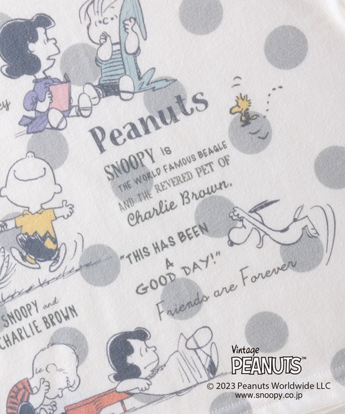 Vintage PEANUTS(ビンテージピーナッツ)の「PEANUTS/スヌーピーコラボ ドット柄半袖Tシャツ(80~90)(Tシャツ/カットソー・キッズ・オフホワイト・90cm/80cm)」の2枚目の写真