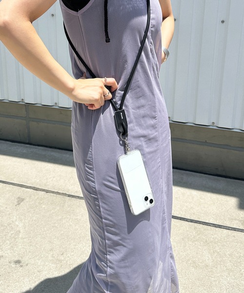 Beau're（ヴュレ）の「BEAURE ヴュレ カウレザー モバイルストラップ ショルダー（スマホケース/カバー・レディース・ベージュ/オレンジ/パープル/ブラック・FREE）」の2枚目の写真