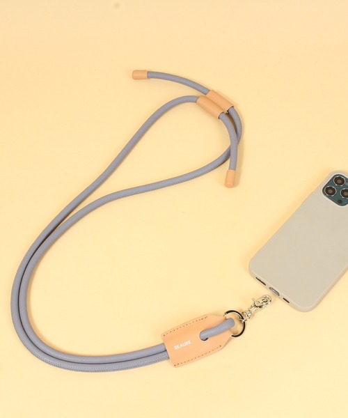 Beau're（ヴュレ）の「BEAURE ヴュレ カウレザー モバイルストラップ ショルダー（スマホケース/カバー・レディース・ベージュ/オレンジ/パープル/ブラック・FREE）」の20枚目の写真