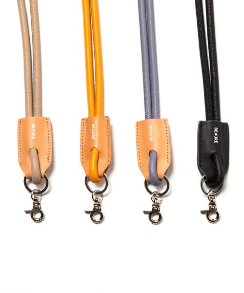 Beau're（ヴュレ）の「BEAURE ヴュレ カウレザー モバイルストラップ ショルダー（スマホケース/カバー・レディース・ベージュ/オレンジ/パープル/ブラック・FREE）」の5枚目の写真