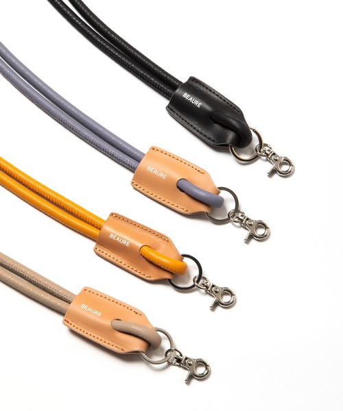 Beau're（ヴュレ）の「BEAURE ヴュレ カウレザー モバイルストラップ ショルダー（スマホケース/カバー・レディース・ベージュ/オレンジ/パープル/ブラック・FREE）」の6枚目の写真