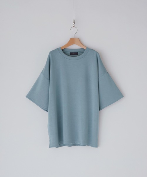 CLEL】Drape Punch Loose Short Sleeve Cut Sew/ドレープポンチ