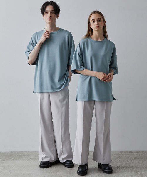 CLEL(クレイル)の「【CLEL】Drape Punch Loose Short Sleeve Cut Sew/ドレープポンチルーズ半袖カットソー(Tシャツ/カットソー・メンズ・グレイッシュベージュ/ライトブルー/ホワイト・S/M/L)」の17枚目の写真