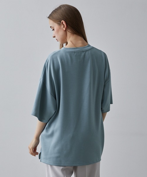 CLEL(クレイル)の「【CLEL】Drape Punch Loose Short Sleeve Cut Sew/ドレープポンチルーズ半袖カットソー(Tシャツ/カットソー・メンズ・グレイッシュベージュ/ライトブルー/ホワイト・S/M/L)」の19枚目の写真